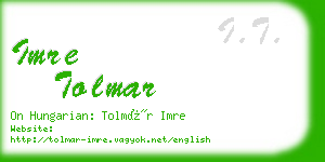 imre tolmar business card